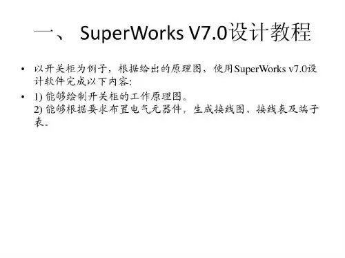 SuperWorks详细的设计教程99页PPT