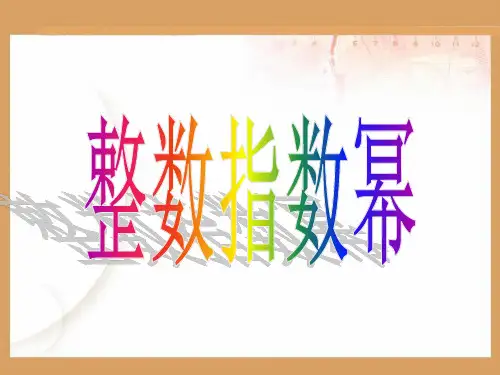 整数指数幂