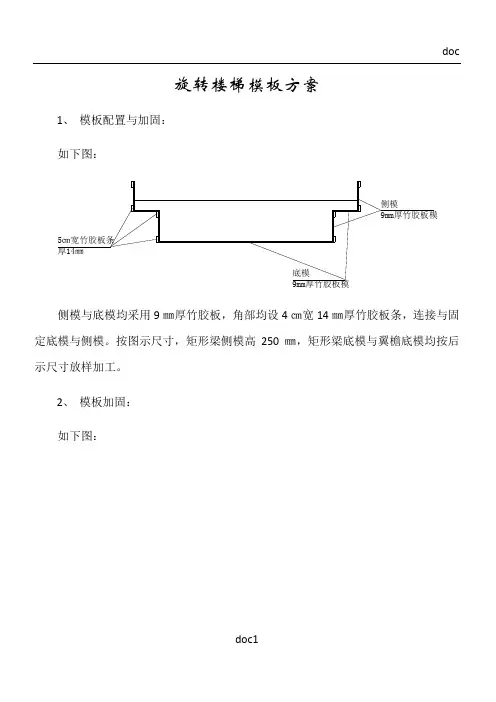 模板施工方案-旋转楼梯