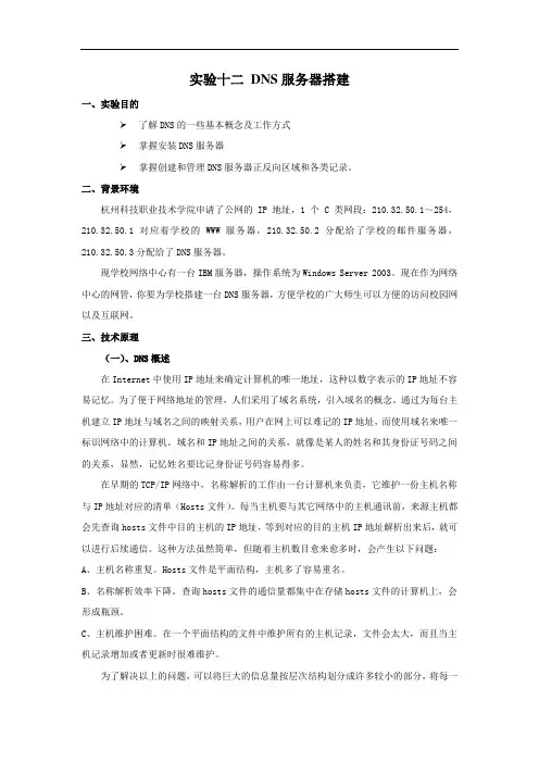 DNS服务器搭建