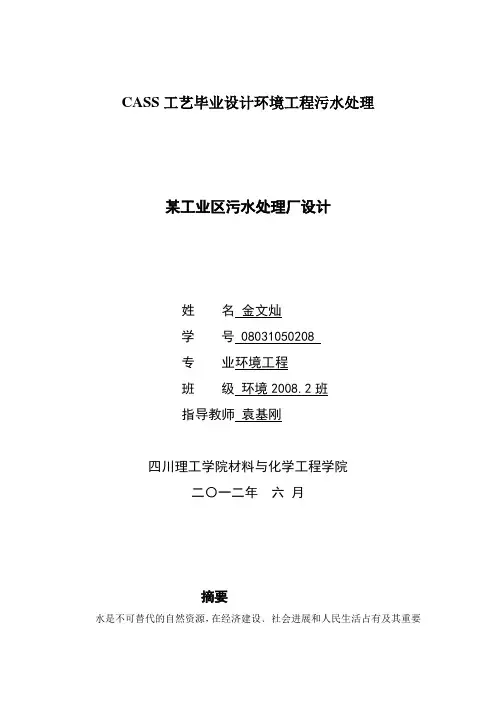 CASS工艺毕业设计环境工程污水处理