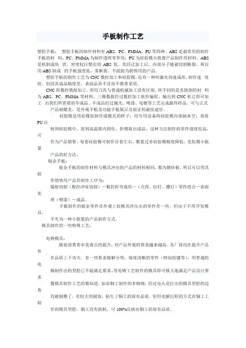 手板制作工艺