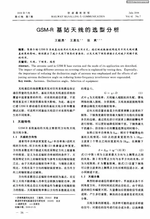 GSM-R基站天线的选型分析