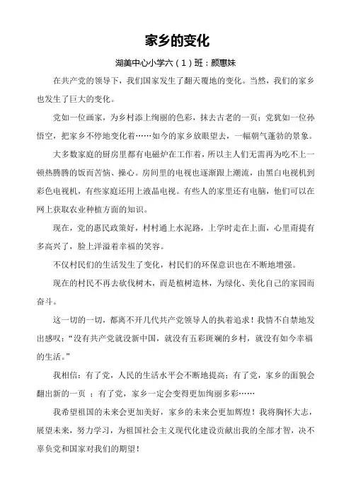 家乡的变化 4