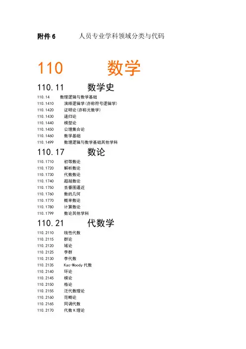 学科分类