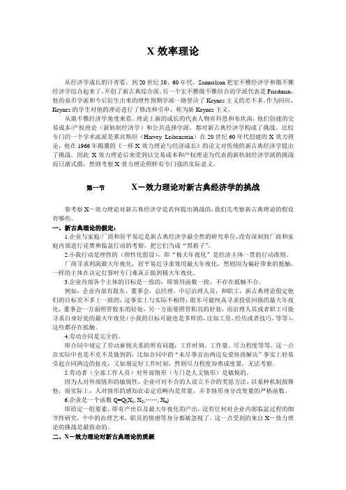 X效率理论