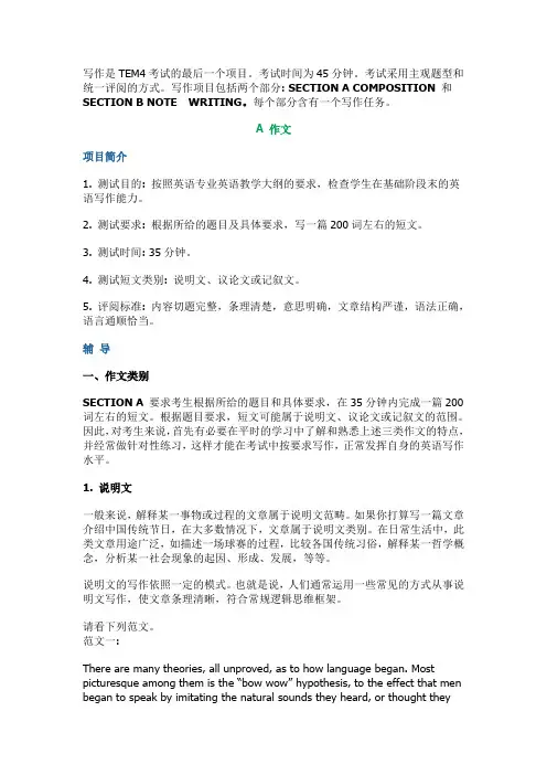 TEM4 写作应试指南
