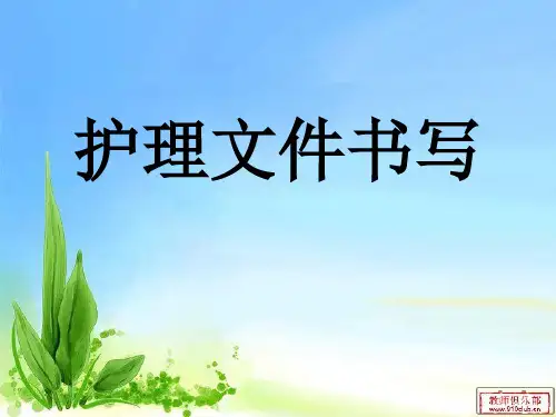 护理文件书写- PPT课件