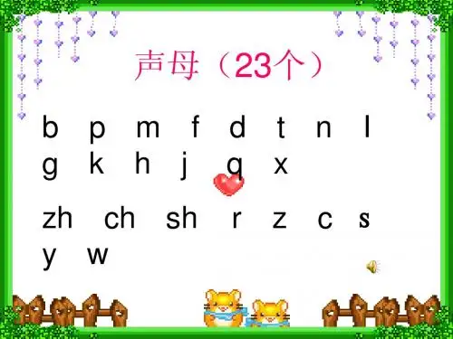 声母(23个)
