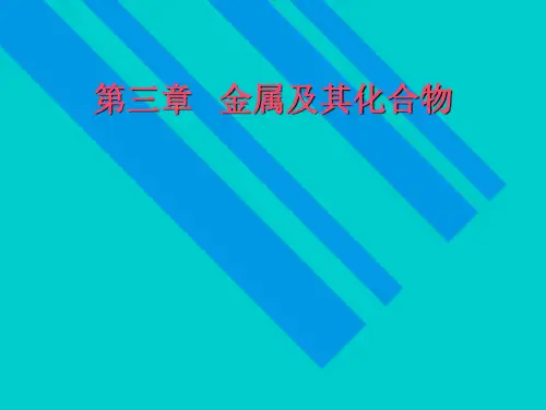 人教版高一化学必修一金属的化学性质
