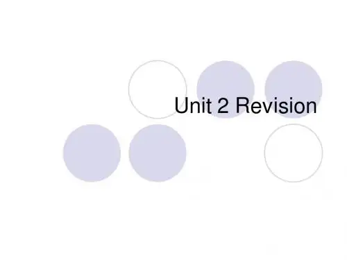 牛津版八上 Unit 2期中复习