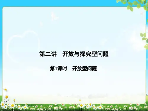第二讲 第1课时 开放型问题 2018届数学中考学练测 第2讲《开放与探究型问题》ppt课件(含答案)