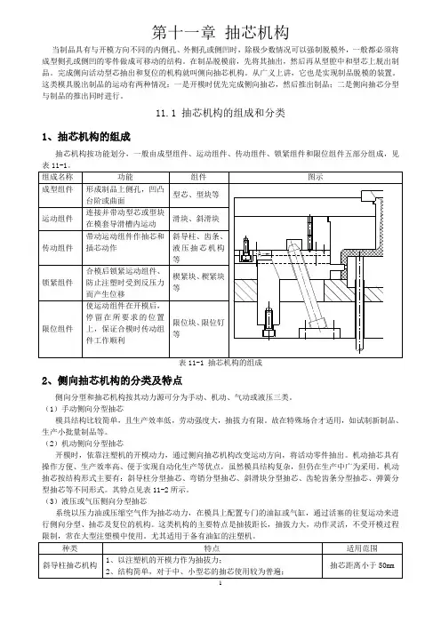 塑料模具_抽芯机构