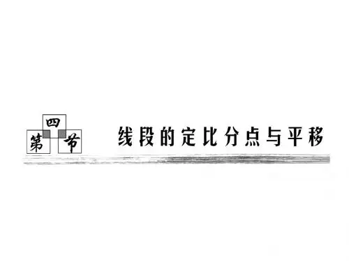高考数学复习全套课件 第五章  第四节  线段的定比分点与平移