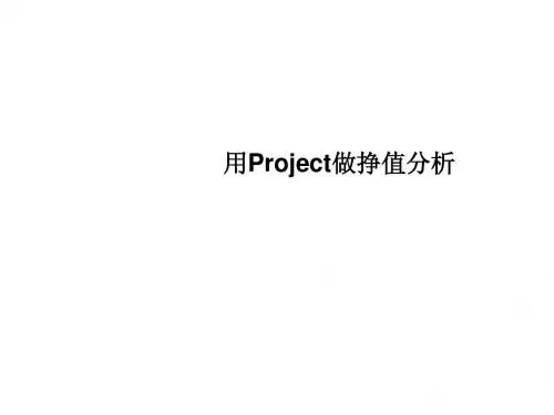 用Project做挣值分析