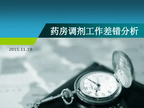 药房调剂工作差错分析