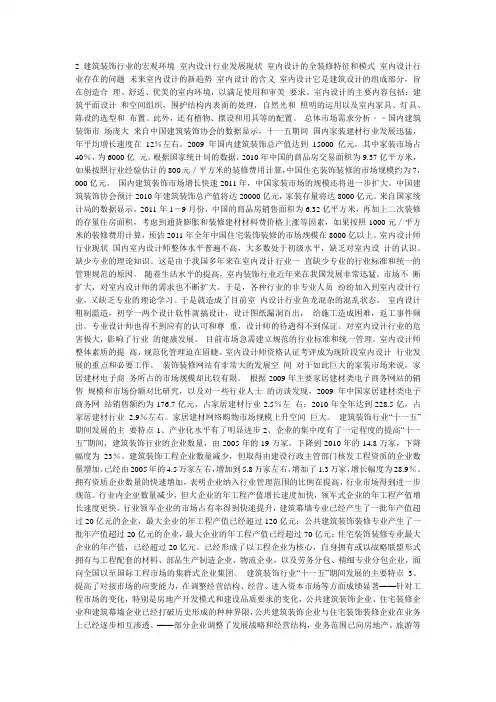 室内设计行业分析