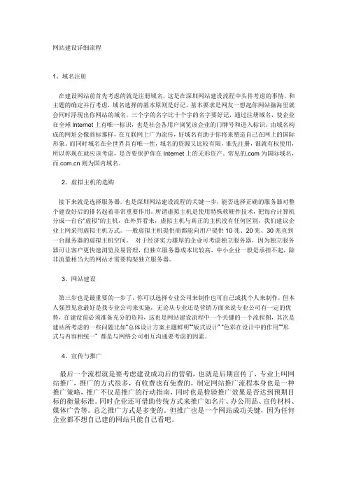 网站建设详细流程