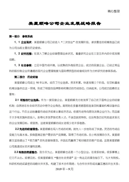 完整word版,2019企业战略报告(某国内知名咨询公司制作)