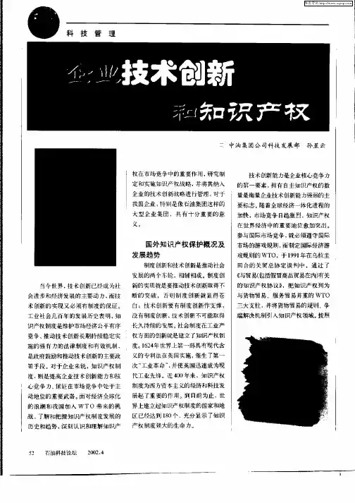 企业技术创新和知识产权