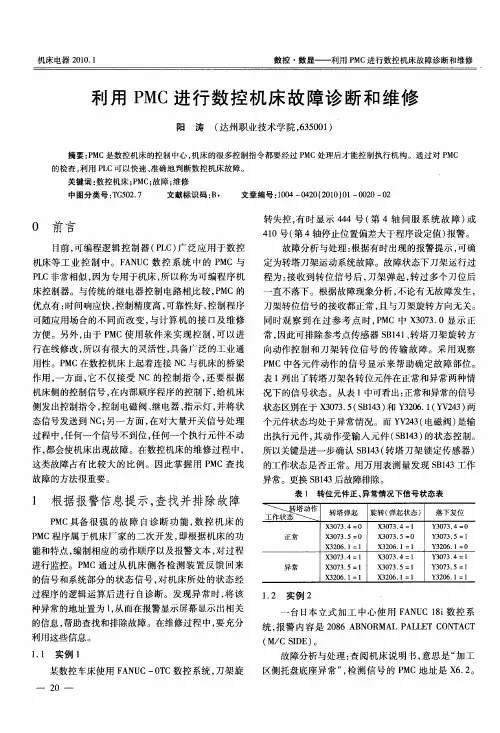 利用PMC进行数控机床故障诊断和维修