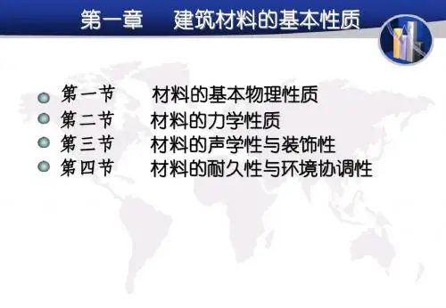 建筑与装饰材料 第一章