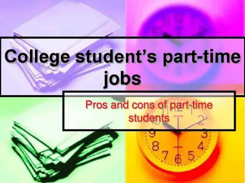 College student’s part-time jobs