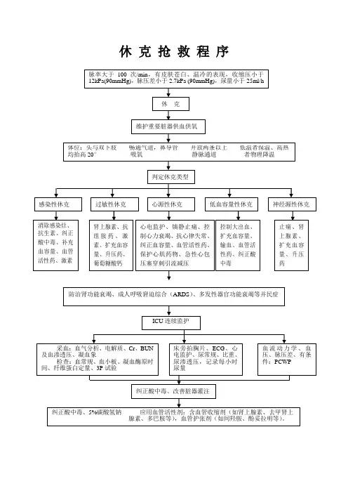 休克抢救程序