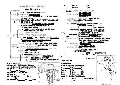地理湘教版八年级上册精品资料大洲复习指导
