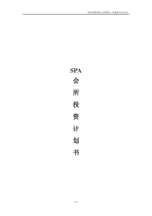 创业计划书--目前的