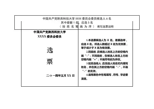 委员选票