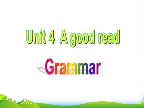 牛津译林版八年级英语下册Unit 4 A good read P3 Grammar 精品课件
