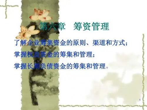 第三章   筹资管理