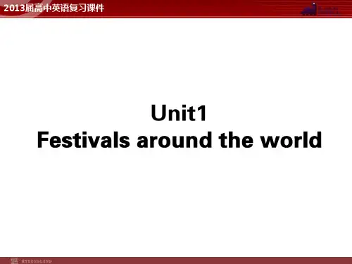 高中英语课件1：Unit 1 Festivals around the world(新人教必修3)