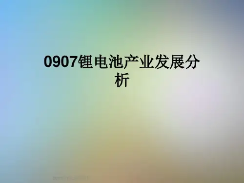 0907锂电池产业发展分析