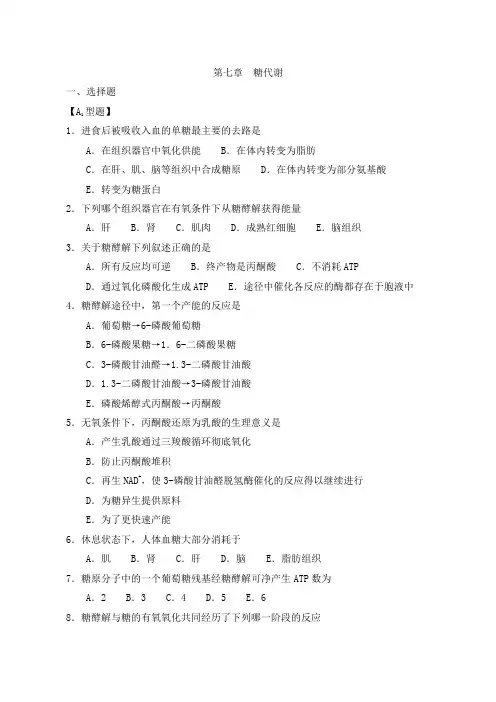 糖代谢 2