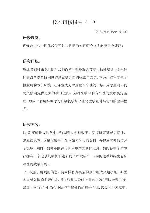 校本研修报告