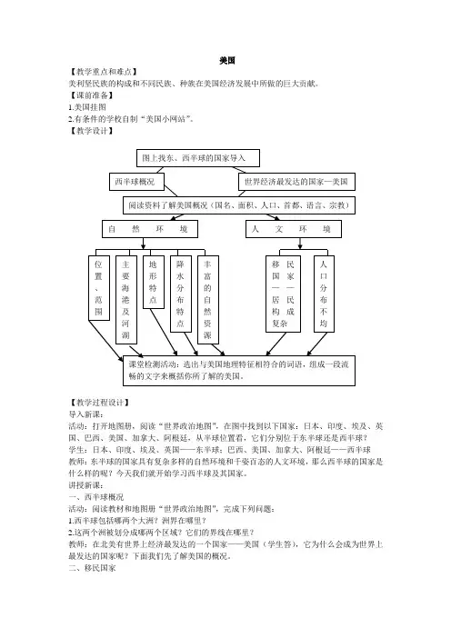 湘教版地理初中七年级下册教案-8.5 美国12