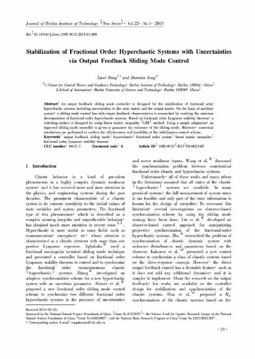 Stabilization of Fractional Order Hyperchaotic Systems with Uncertainties via Output Feedb