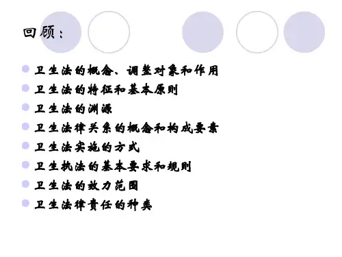 卫生法规与监督课件  第二章 卫生监督