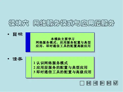 计算机网络应用基础-6网络服务模式与应用层服务
