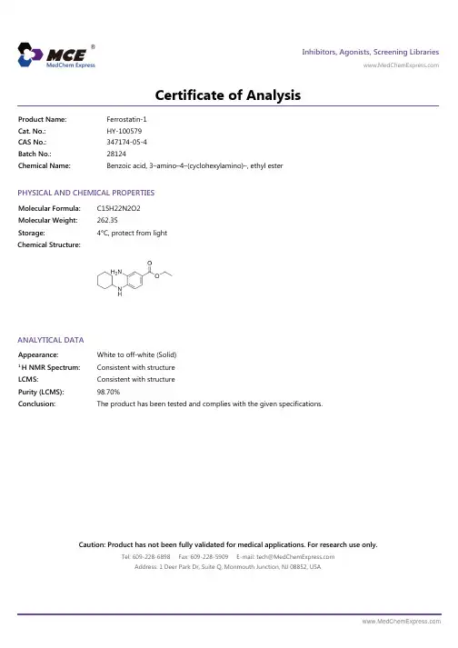 Ferrostatin-1_COA_28124_MedChemExpress