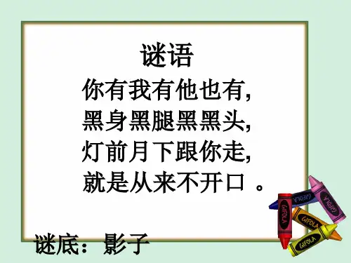 一年级美术山教版《百变影子》