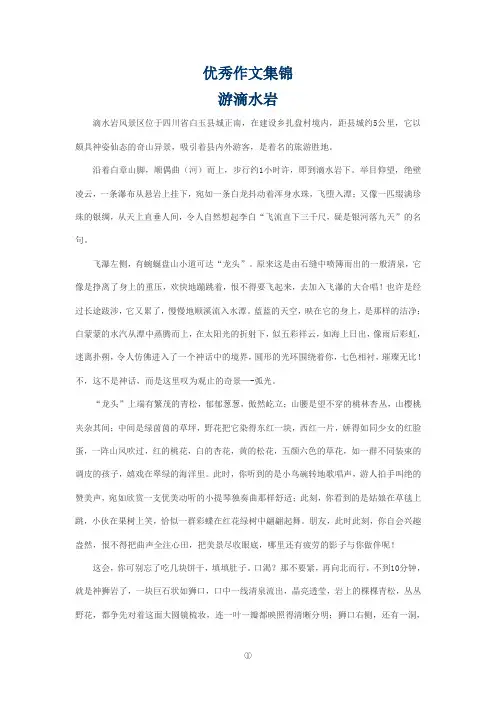 单元优秀作文汇总(6)