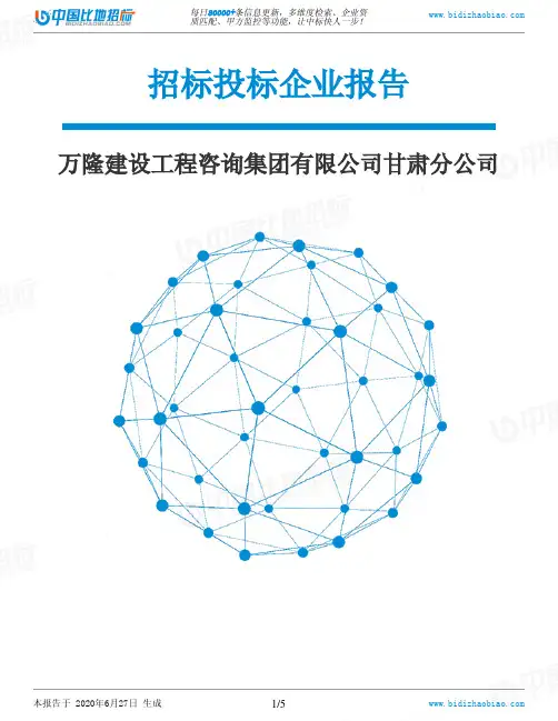 万隆建设工程咨询集团有限公司甘肃分公司-招投标数据分析报告