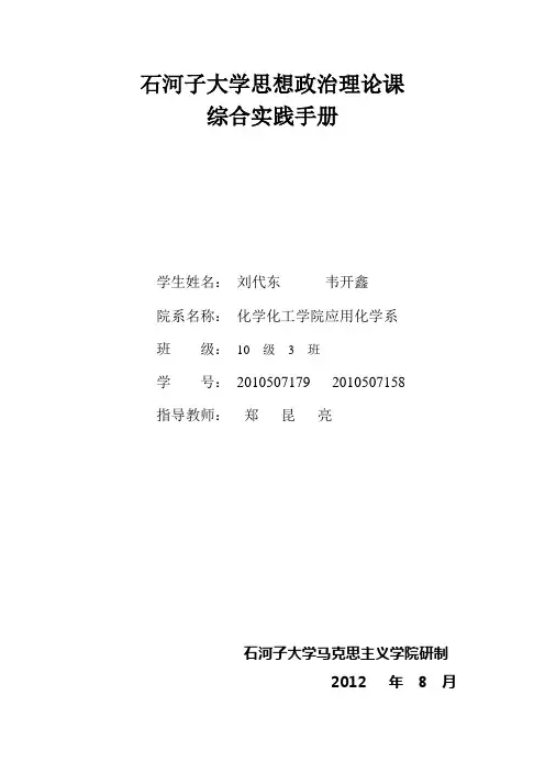 暑假思政实践报告