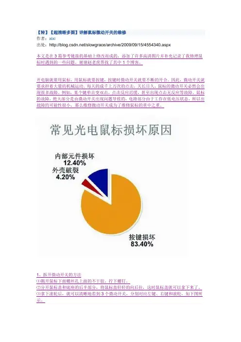 【超清晰多图】详解鼠标微动开关的维修