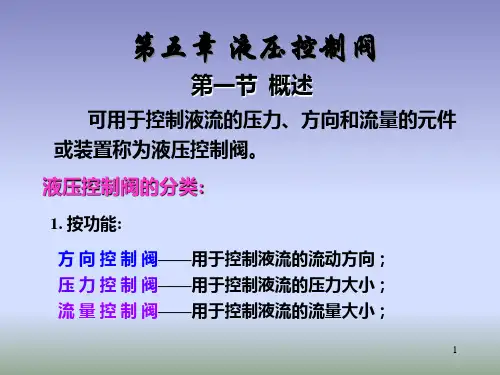 第五章 液压控制阀