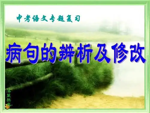 病句复习专题