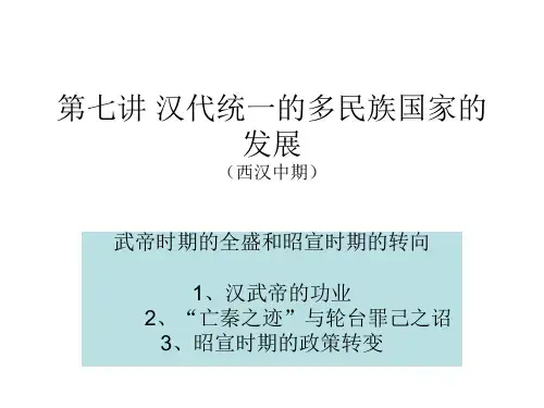 第七讲 汉代统一的(中期)